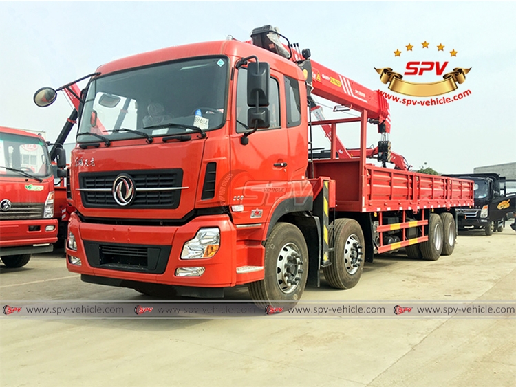 SPV-Vehicle - Straight Boom  Truck Crane DongFeng - Left Front Side